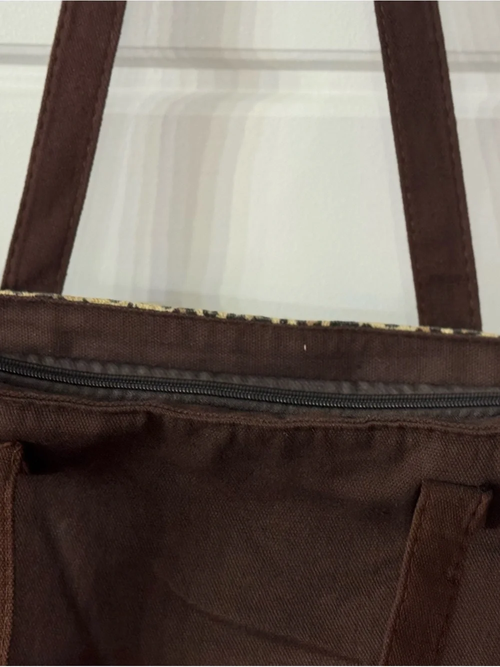 Leopard Print Tote Bag with Brown Handles - Stylish Everyday Carry
